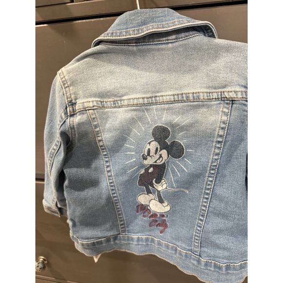 Disney Kids Mickey Mouse Denim Jacket Size 2T Unisex EUC - Picture 1 of 4